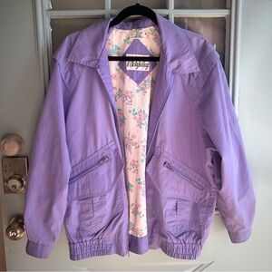 Vintage 80’s 90’s Misty Valley Sport Purple Windbreaker Full Zip Track Jacket M